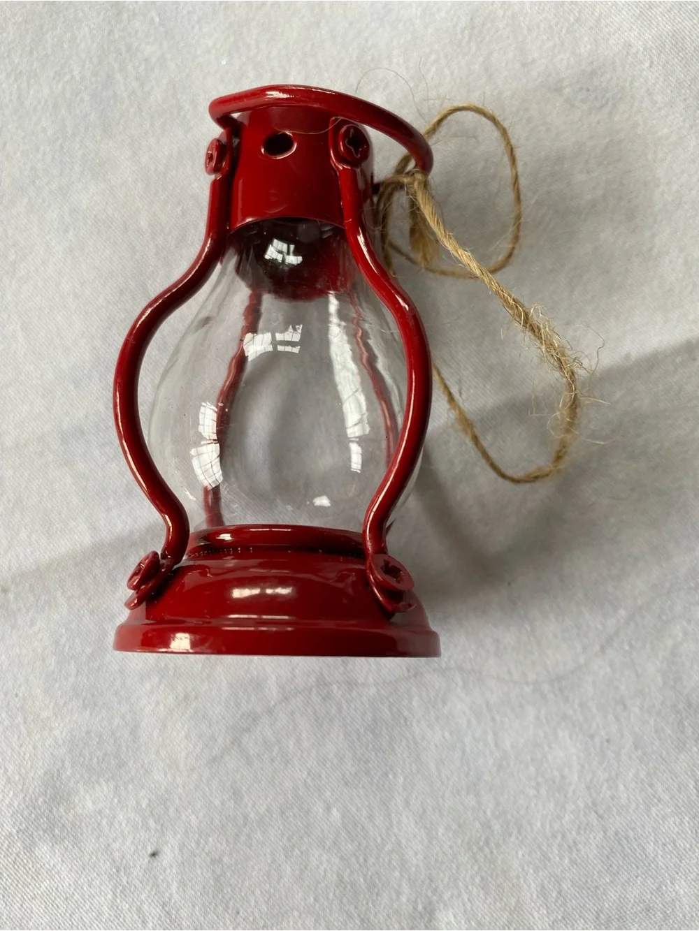 Christmas Red Railroad Lantern Ornament
